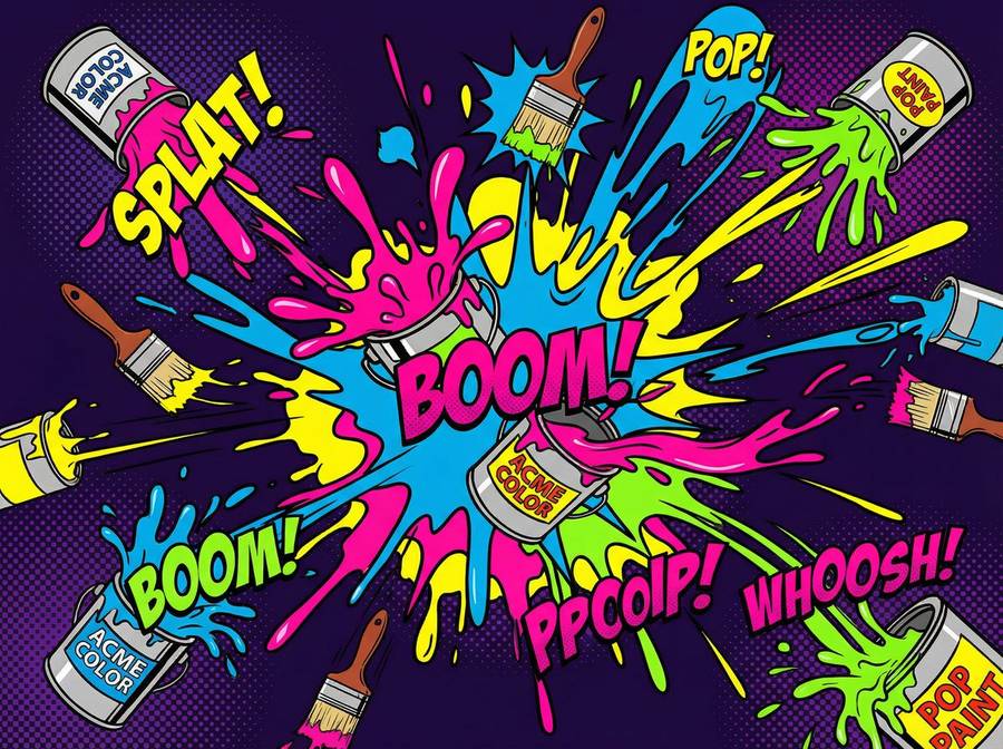 澳门太阳城 - 颜料爆炸波普艺术动态作品